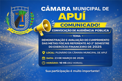CONVOCAÇÃO DE AUDIÊNCIA PÚBLICA